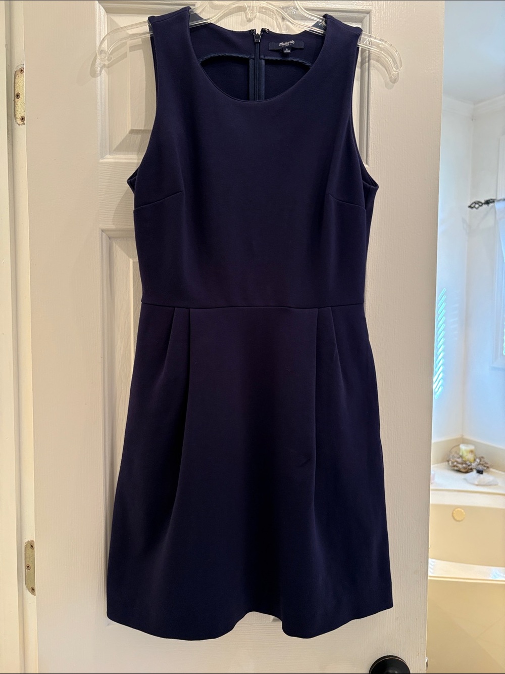 Madewell Navy Sleeveless Fit-and-Flare Dress